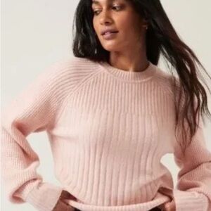 Athleta Layover Ribbed Crew Neck Sweater Size L NWT